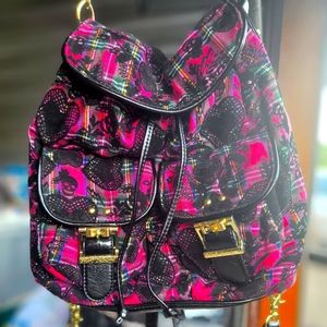 Betsey Johnson Pink and Black Backpack